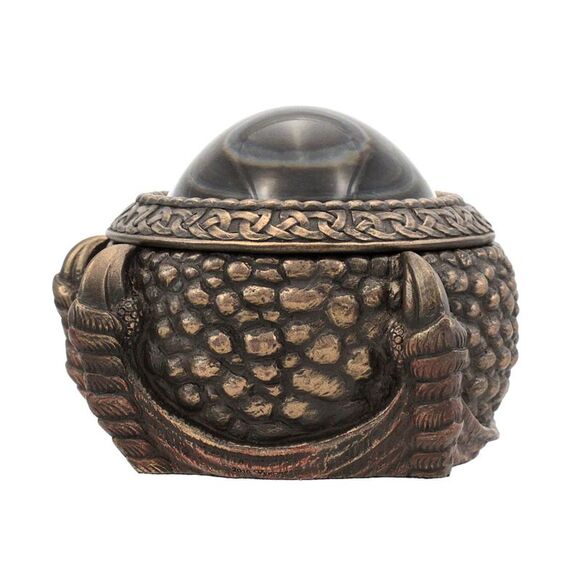 Bronze Finish Dragon Eye Trinket / Stash Box - Picture 3 of 4